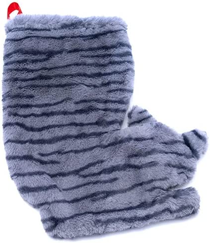 Pronk! Grey Striped Tabby 12 x 14 Inch Faux Fur Fireside Felines Decorative Cat Christmas Stocking