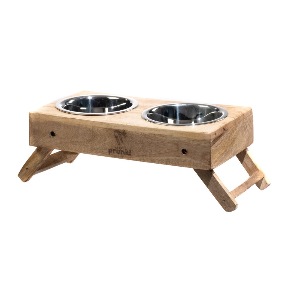 5.5" Small Natural Wood Adjustable Feeder