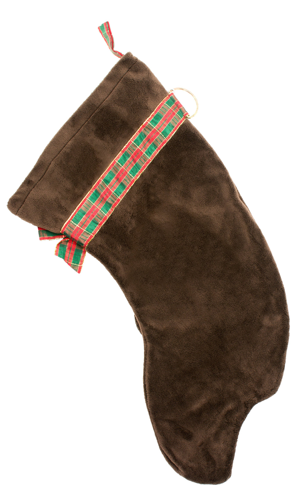 This Chocolate Lab shaped dog Christmas stocking is perfect for stuffing toys and treats into to spoil your fur baby for Christmas, or whatever holiday you celebrate! 