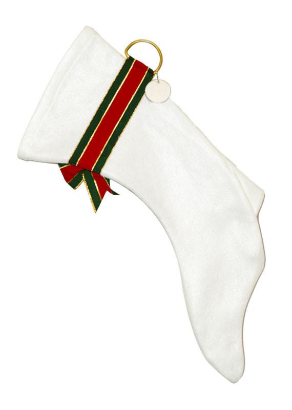 This White Greyhound dog Christmas stocking is perfect for stuffing toys and treats into to spoil your fur baby for Christmas, or whatever holiday you celebrate!